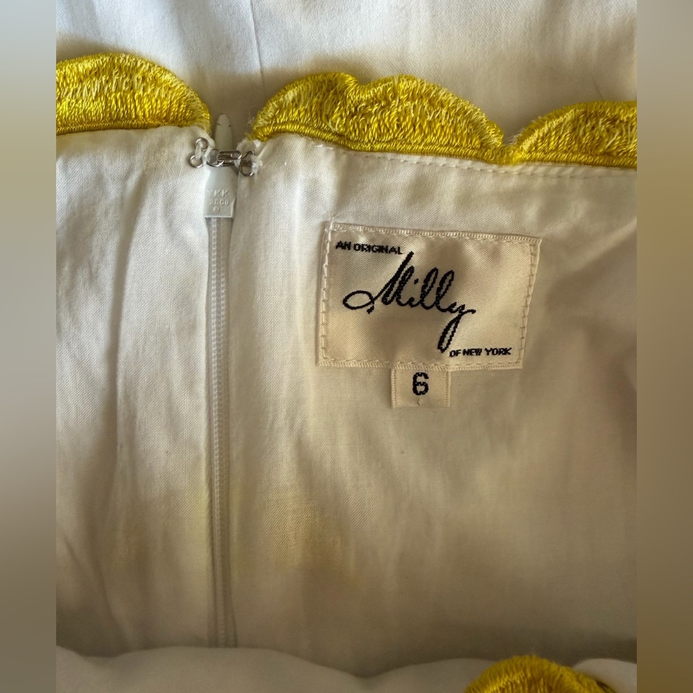 Y2K Vintage Original Milly of New York Mini Dress Embroidered Details Size 6 - Picture 5 of 11